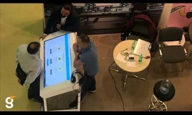 Гефест Ивент предоставил в аренду интерактивный стол Dedal Presenter на выставку в Сколково